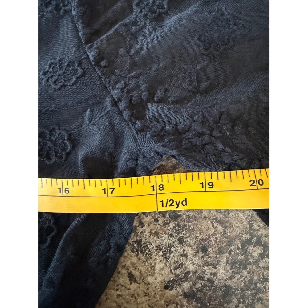 Whimsigoth Fairy Grunge Black Floral Embroidered Sheer Mesh Maxi Dress Womens S - Picture 7 of 9